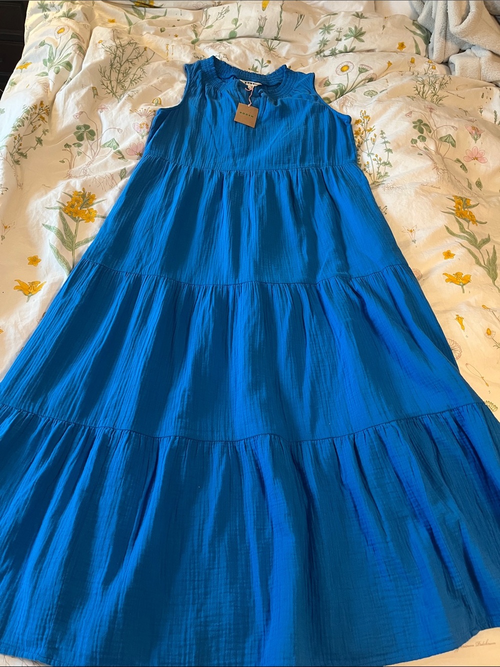 NWT Boden Gauze Tiered Maxi Dress